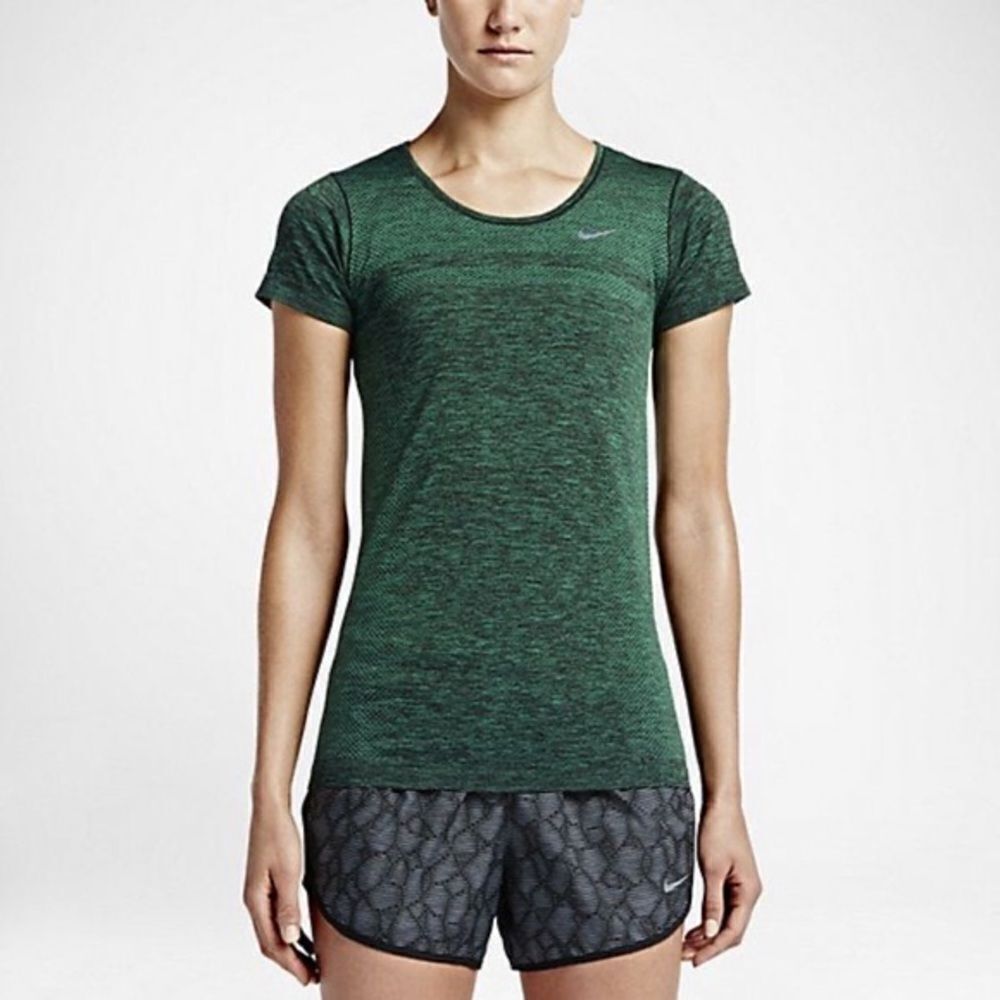 Nike DriFit Emerald Green Knit Athletic Workout Tee